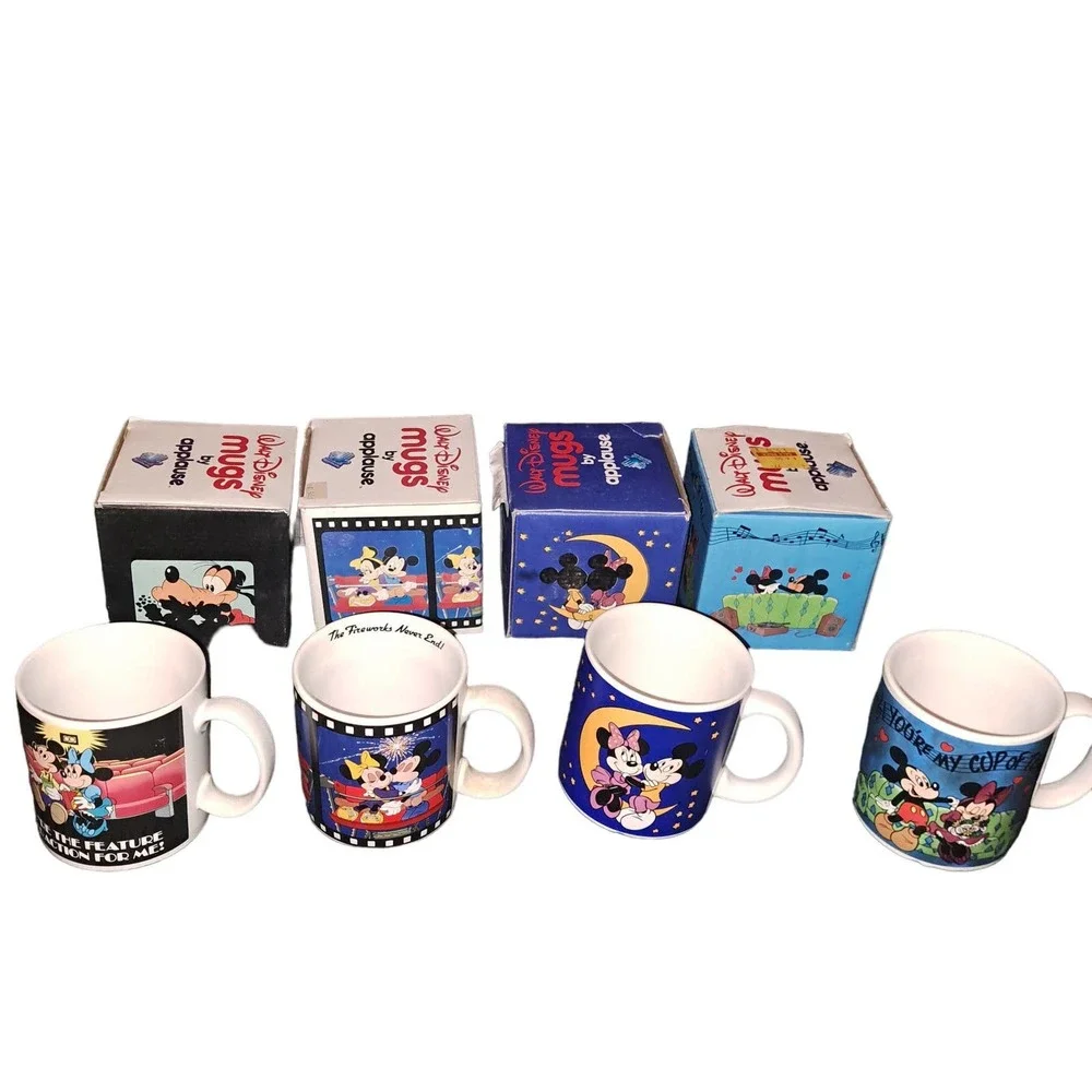 VERY VINTAGE Mickey & Minnie in LOVE Coffee Cups Circa 1980